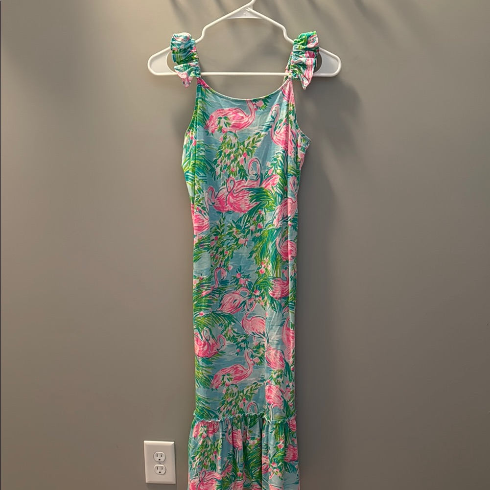 Lily Pulitzer Flamingo Print Maxi Dress